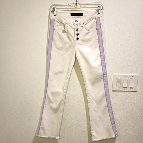 Veronica  Beard High Waisted White jeans Carolyn - Picture 1 of 10
